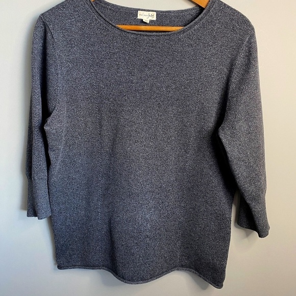 Maison Jules Women's 3/4 Sleeve Gray Long Sleeve Jersey Knit‎ Tee Size X-large - Picture 1 of 11